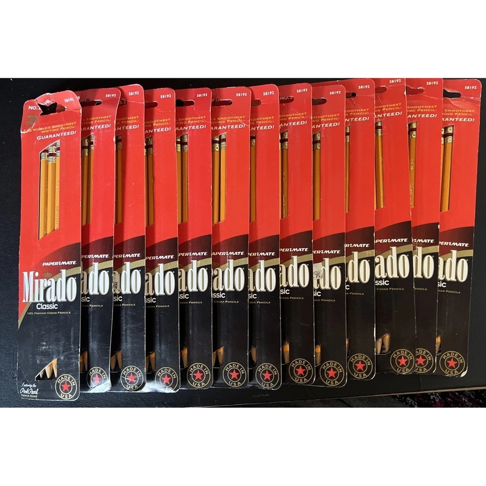 (13) VTG 2005 Papermate Mirado Classic #2 Pencils 3ct. 58192 Premium Cedar USA